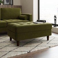 Zoe Velvet Storage Footstool