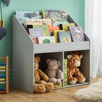 Kid's Bookcase with Storage Grey