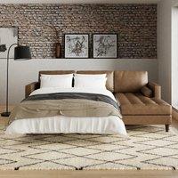 Zoe Faux Leather 4 Seater Corner Double Sofa Bed