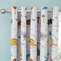 Dino Blackout Eyelet Curtains