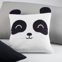 Monochrome Panda Square Cushion Black/White