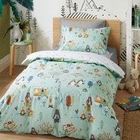 Woodland Camping Reversible Duvet and Pillowcase Set