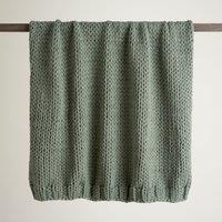 Chunky Knit Recycled Throw Blanket 130cm x 170cm