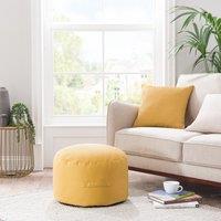 Barkweave Pouffe Yellow