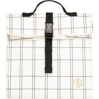 &Again Grid Paper Cooler Lunch Bag Natural