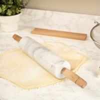 Kitchen Pantry Marble Rolling Pin with Stand