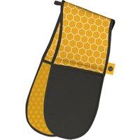 Kitchen Pantry Made With Love Double Oven Gloves Yellow