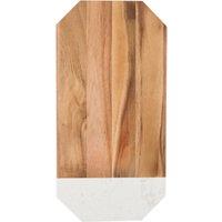 Kitchen Pantry Hexagonal Marble Board Brown/White