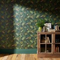 Moorland Moth Wallpaper Green Blue