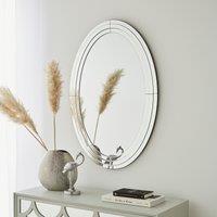 Triple Edge Oval Overmantel Wall Mirror