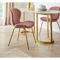 Lila Dining Chair, Velvet Velvet Rose