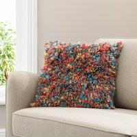 Ava Textured Cushion Green/Orange/Brown