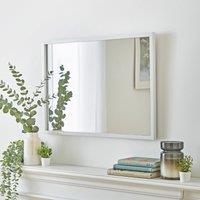 Essentials Over Mantle Mirror, White White