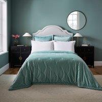 Dorma Burford Velvet Seafoam Bedspread