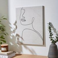 Face Line Drawing Canvas