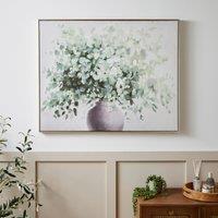 Churchgate Green Florals Framed Canvas