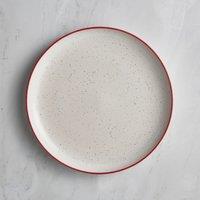 Confetti Dinner Plate White/Red