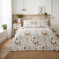 Woodland Tale Natural Brushed Cotton Duvet Cover & Pillowcase Set