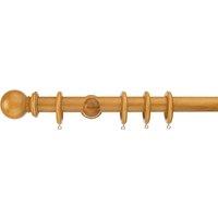 Sherwood Ball Finial Fixed Wooden Curtain Pole with Rings