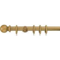 Sherwood Ball Finial Fixed Wooden Curtain Pole with Rings