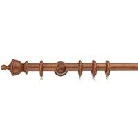 Sherwood Urn Finial Fixed Wooden Curtain Pole with Rings