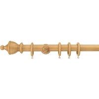 Sherwood Urn Finial Fixed Wooden Curtain Pole with Rings