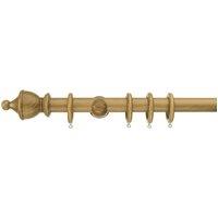 Sherwood Urn Finial Fixed Wooden Curtain Pole with Rings