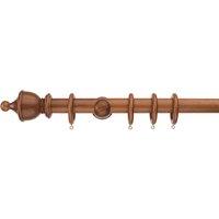 Sherwood Urn Finial Fixed Wooden Curtain Pole with Rings