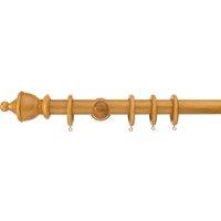 Sherwood Urn Finial Fixed Wooden Curtain Pole with Rings