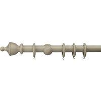 Sherwood Urn Finial Fixed Wooden Curtain Pole with Rings