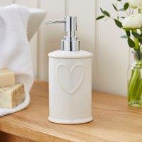 Country Hearts Soap Dispenser White