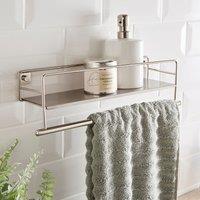 Wall Mounted Storage Towel Rail Chrome