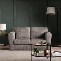 Blake Curved Arm Jumbo Cord Standard Back 2 Seater Sofa Grey