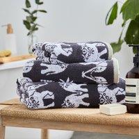 Elephants Towel Silver Silver