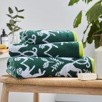 Monkey Towel Green Green/White