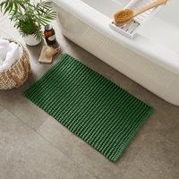 Super Soft Cotton Chenille Bath Mat Green