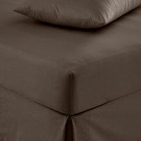 Pure Cotton Fitted Sheet Brown