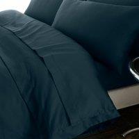 Hotel Cotton 230 Thread Count Sateen Flat Sheet Dark Blue