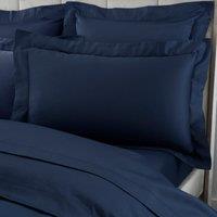 Hotel 230 Thread Count Cotton Sateen Oxford Pillowcase Navy Blue