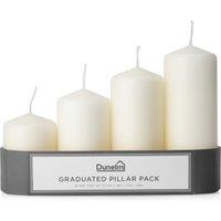 Set of 4 Graduated Pillar Candles