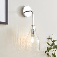 Hannam Recycled Glass Bottle Wall Light Clear