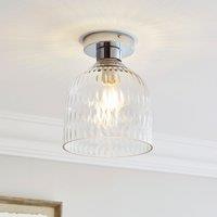 Hannam Recycled Glass Bottle Flush Ceiling Fitting Clear