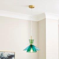 Avril Blue Layered Glass Pendant Light