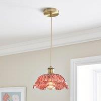 Posie Vintage Glass Ceiling Fitting Pink