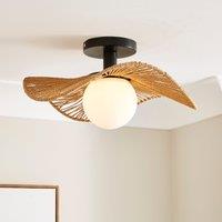 Dhana String Semi Flush Ceiling Fitting Brown