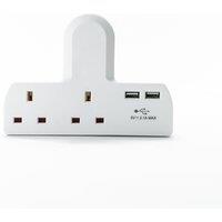 Status 2 Way Cable Free Socket with 2 x USB