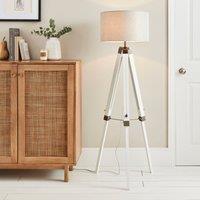 Trio Tripod Floor Lamp, White White