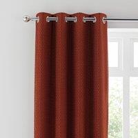 Melrose Eyelet Curtains Orange Umber Orange