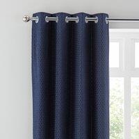 Melrose Eyelet Curtains Navy Blue