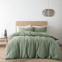 Amberley Waffle Cotton Duvet Cover and Pillowcase Set